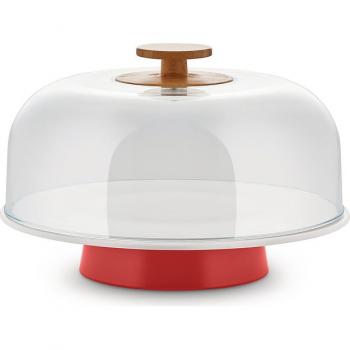 Alessi Mattina Soporte de Pasteles con Tapa en Porcelana Gris Cálido de 31,6 cm