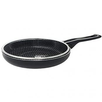 Sartén Freidora de Aluminio Antiadherente con Cestillo, Válida para Inducción y Todo Tipo de Fuegos, 0% PFOA, Mango Tacto Silicona, Disponible en 20