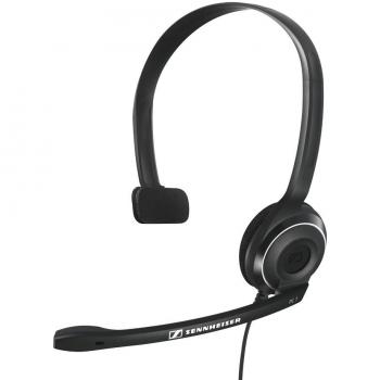 Auriculares Sennheiser PC 7 con Micrófono, Monoaural, USB, Frecuencia 42-17000Hz, Intensidad de Sonido 95dB y Cable de 2 Metros en Color Negro