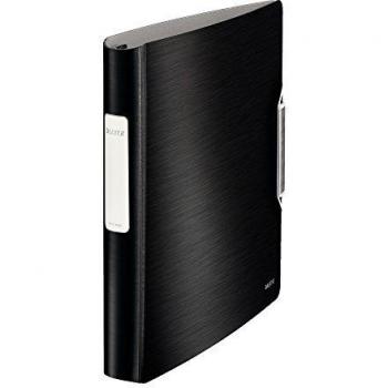 LEITZ 42450094 - Carpeta de anillas mixtas de 30 mm Active Style polyfoam mecanismo SoftClick color negro satinado