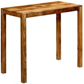 vidaXL Madera Mango Maciza Mesa de Bar 120x60x108 cm Comedor Cocina Aparador