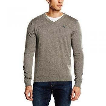 PETROL INDUSTRIES Knitwear V-neck-Suéter Hombre,    Gris