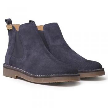 Botines de Mujer Toni Pons ISA-SY de Serraje con Elásticos Laterales en Azul - Talla 35 EU