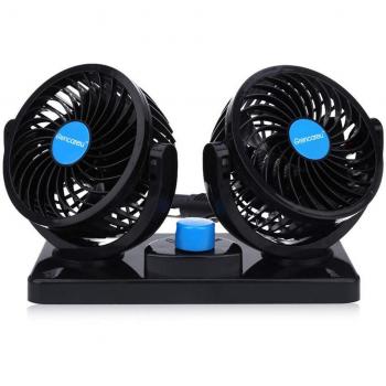 Ventilador Coche Doble 12v Electrico Ventilador para Auto con Encendedor de cigarrillos Enchufe.