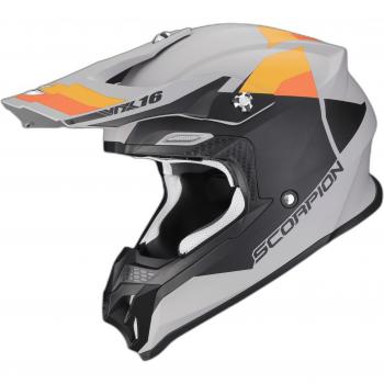 Casco de motocross SCORPION VX-16 Evo Air Spectrum mate gris / naranja
