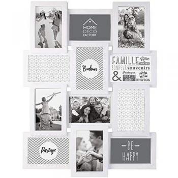 Collage de fotos Be Happy 12 vistas para fotos de 10 x 15 cm en plástico blanco
