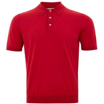 Gran Sasso Elegant Red Italian Cotton Polo Shirt - IT50 | L