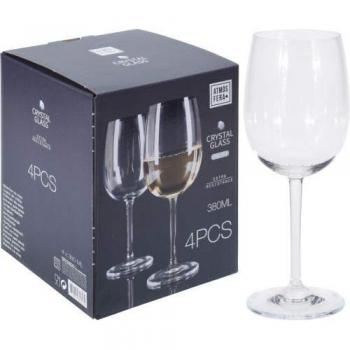 Set de 4 Copas de Cristal para Vino de 380ml