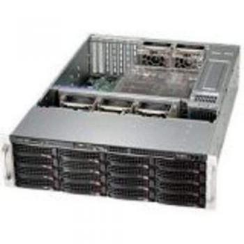Supermicro SuperChasis 836E16-R500B - Caja de Servidor Rack-Montaje 3U, Negro, Certificaciones UL, FCC, CUL, CCC, CE y TUV, Compatible con HDD y LAN
