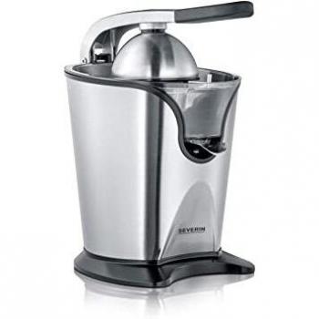 Severin CP 3544 Exprimidor de Cítricos con Brazo de Palanca, Regulador de Pulpa, Eléctrico, Manual, Acero Inoxidable, 160 W