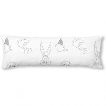 Funda de Almohada 100% Algodón Looney Tunes Multicolor Modelo 105 cm, Talla 48x125, 175 Hilos