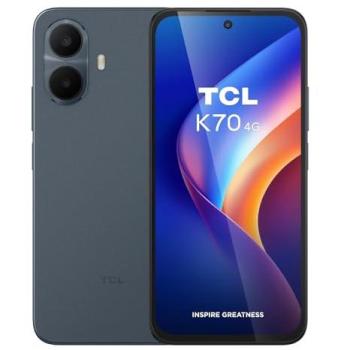Smartphone TCL K70 4G 6.8 Android, 128 GB, 4 GB RAM, 5200 mAh, Doble SIM Híbrido, Gris/ Azul Estelar