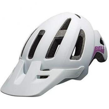 BELL Nomad Junior Casco de Bicicleta para niños, Blanco Mate y Morado, Talla única