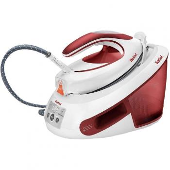 Centro de Planchado Tefal SV8030E0 Express Anti-Calc 2800W 1.8L - Estación de Vapor con Suela Durilium Rojo y Blanco
