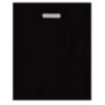 25 fuerte Color negro plástico Polietileno troquelado mango bolsas - tamaño grande 15 x 18 x 3 parche Varigauge compras regalo Boutique fiesta Fancy