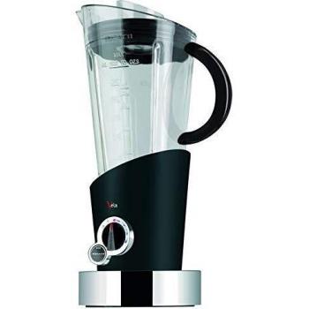 BUGATTI, Vela Evolution, Batidora eléctrica para batidos y smoothies, Función trituradora de hielo incluida, 4 velocidades, Capacidad 1,5 litros, 500 W, Diseño innovador, Color Negro Mate