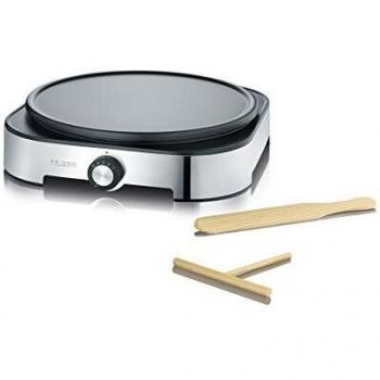 Severin 2197 Crepera, 1500 W, Acero Inoxidable, Gris