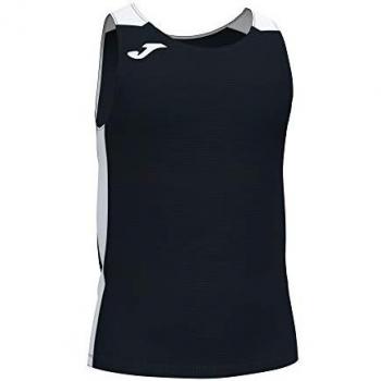 Camiseta tirantes hombre Record II negra y blanca Joma
