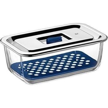 WMF - Recipiente Conservar/Servir con Rejilla Interior 21 x 13 - 1,2l  - 8,0cm altura