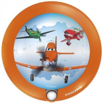 Philips Disney Planes - Luz nocturna con sensor LED, luz blanca, color naranja