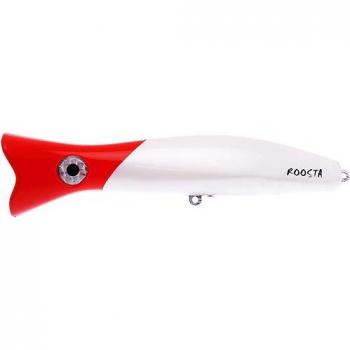 Leurre de Surface Halco Roosta Popper 160 H53 White Redhead