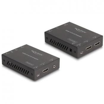 Extensor KVM Delock 65957 HDMI 4K 60Hz hasta 70m por Cat.6 con PoC y USB