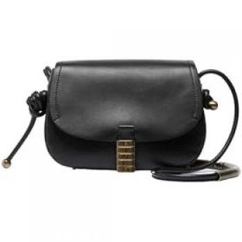 PINKO Saddle Mini Black Shoulder Bag with Side Knots, One Size