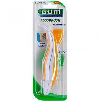 GUM FLOSBRUSH Automatic Titular de la seda dental 3 piezas