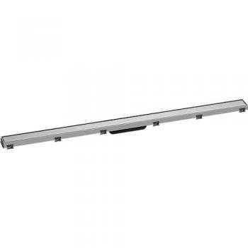 Canalina de Ducha Hansgrohe RainDrain Match 120 cm con Grilla de Acero Inoxidable Cepillado y Marco Regulable en Altura