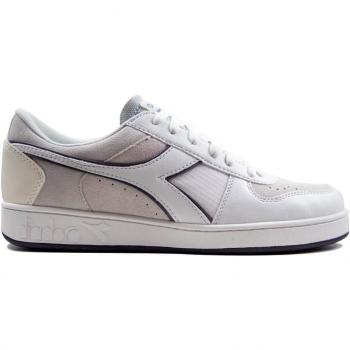 Diadora Men's Magic Basket Low Trainers - White/Grey - Size 9 US