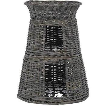 vidaXL Cestas de Gatos 3 uds con Cojines Sauce Natural Gris 47x34x60cm
