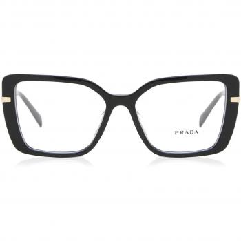 Prada PR 03ZVF Asian Fit 1AB1O1 Women’s Eyeglasses Black Size 56 (Frame Only) - Blue Light Block Available