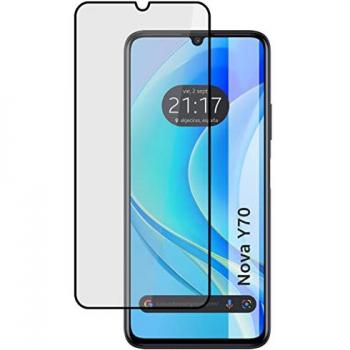 Protector Cristal Templado 5D Completo Negro para Huawei Nova Y70