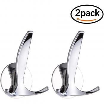 Hoomtaook Gancho de Pared Percha de Baño Perchero de Pared Colgador Gran Capacidad de Carga SUS304 Acero Inoxidable a Colgar Sombrero, Ropa, Abrigo, Toalla Albornoz, Pulido