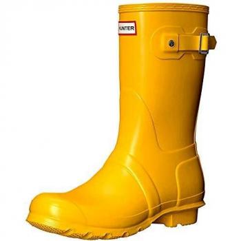 Hunter Original Short Yellow Wellington Boots - Female - Size UK 6 / EU 39 / US 8