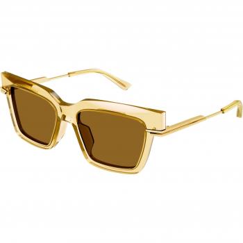 Bottega Veneta BV1242S Col. 004 Women's Butterfly Sunglasses - Gold/Yellow Acetate, Size: ONE SIZE