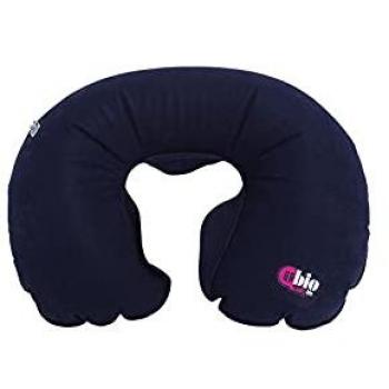 Collarín Anatómico Inflable, Almohada de Viaje, Color Azul Marino, 48x52 cm