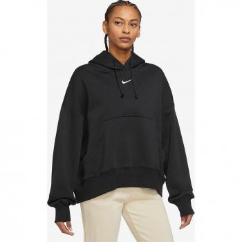 Nike Sportswear Phoenix Fleece Women's Oversized Pullover Hoodie - Black/White - Size 18/2XL