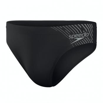 Bañador Slip Speedo Medley Logo 7 Cm negro gris - Talla 32