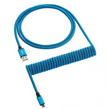 CableMod Classic Coiled Keyboard Cable Micro-USB to USB-A, Spectrum Blue - 150cm