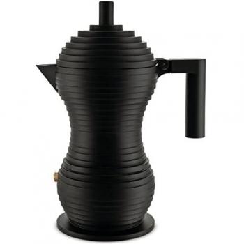 Cafetera Espresso Alessi Pulcina 3 Tazas, Aluminio Negro, 15 cl
