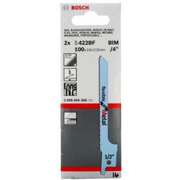Bosch Professional S 422 BF Flexible for Metal Hojas de Sierra Sable, Accesorios para Metal, 100 x 16 x 0.9 mm, Set de 2