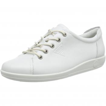 Ecco Women's Soft 2 Lace Casual Shoes - White - Size: 7
