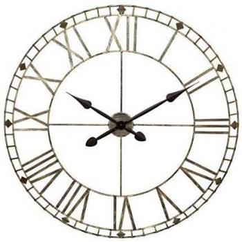 Reloj de Pared Vintage en Metal Ø 77 cm Gris Oscuro