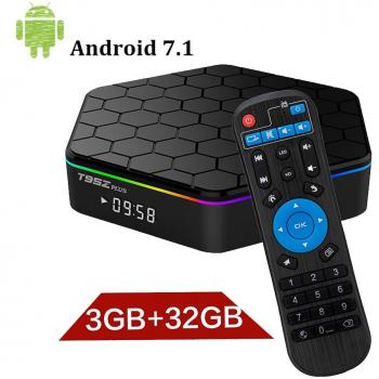 t95z Plus Android 7.1 TV Box With 3 G RAM 32 G ROM Octa-Core 64 bits Media Player Support 4 K Resolution 2.4 G/5 G dual WiFi 1000 m lan BT 4.0
