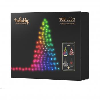 Twinkly 2017 - Starter 105 LEDs, Luces Inteligentes para el Arbole de Navidad controlable con App iOS y Android.