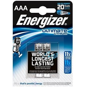Energizer Battery AAA/LR03 Ultimate Lith 2-pak, 7638900262629