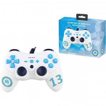 Mando Pro S con cable de 3 metros, vibración y giroscopio - Accesorio para Nintendo Switch Olympique de Marseille