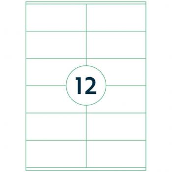 Etiquetas autoadhesivas Rillprint 105x48 mm, 1000 hojas, color blanco
