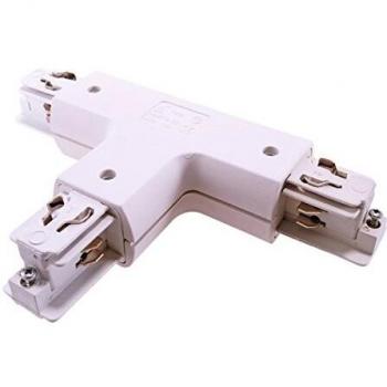 Conector en T Ivela Tierra Izquierda Blanco